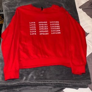 COPY - “ action speaks louder than words” sweater